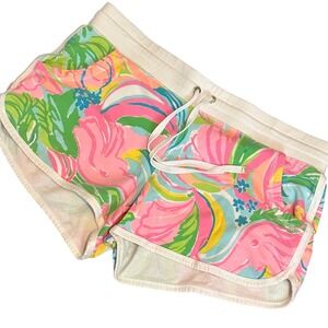 Lilly Pulitzer Shorts Size M So A Peeling Print Chrissy Beach Terry Cloth Shorts
